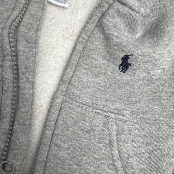 🌻Ralph Lauren Light Gray Baby Hoodie and Sweatpants Set - Picture 8 of 9